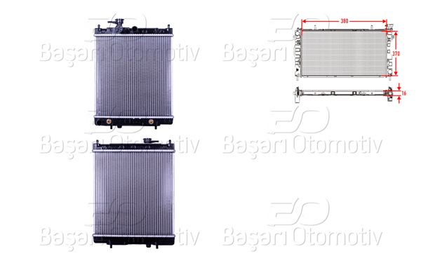 WISCO 3113204-00 | Su Radyatörü Brazing At 380X370x16 mm Nissan Micra 1.3 92-00