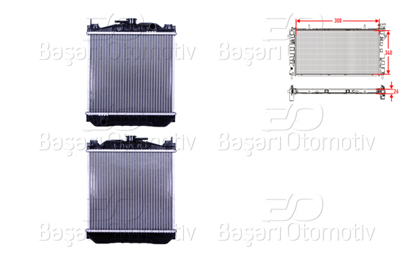 WISCO 3113265-00 | Su Radyatörü Brazing Mt 300X340x26 Suzuki Alto. Marutı 86 >