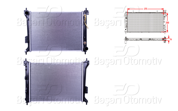 WISCO 3113583-00 | Su Radyatörü Brazing At 375X500x16 Hyundai i20 1.4.1.6 08 >