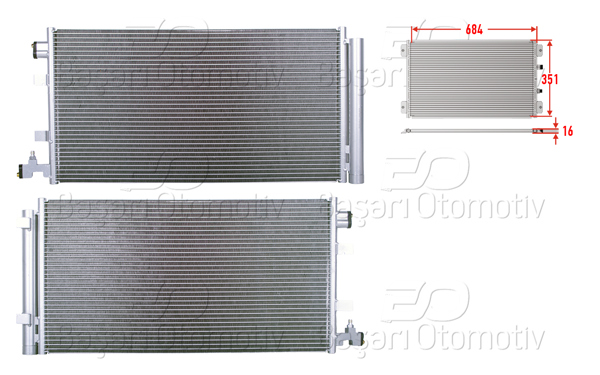 WISCO 3114188-00 | Klima Radyatörü 684X351x16 Renault Fluence 1.5 DCI-1.6 16V 09 >