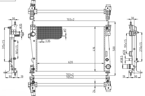 MGA 87226 | Su Radyatörü (Alfa Romeo Giulietta 1.6 Jtdm 2.0 Jtdm 10 -)