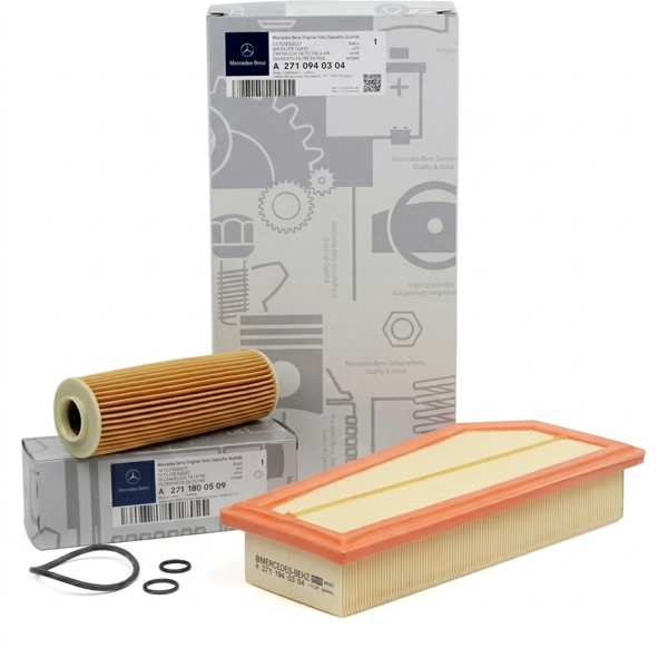 Mercedes W212 Kasa E200 CGI 271 Motor Hava Ve Yağ Filtresi Takımı Orijinal