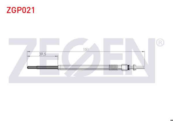 ZEGEN ZGP021 | Kızdırma Buji 11V Fiat Ducato (250) 2.3-3.0Jtd 2006-2014 / Citroen Jumper III 3.0 HDI 2006-2014 / Peugeot Boxer III 3.0 HDI 2006-2014 | 10 Adet