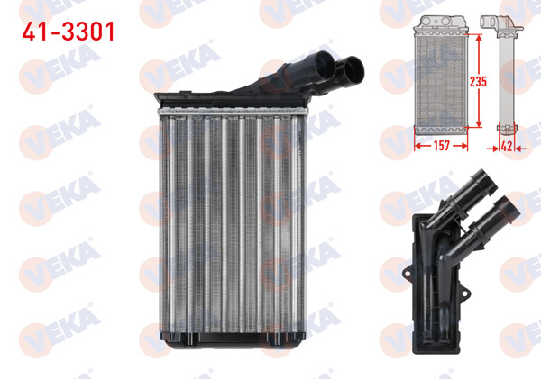 VEKA 41-3301 | Kalorifer Radyatörü Mekanik Peugeot Partner (5,5F) 1.9 D 1996-2008