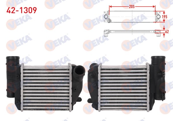 VEKA 42-1309 | Turbo Radyatörü (Intercooler) Audi A6 C6 2.7 TDI 163 Hp 2004-2011