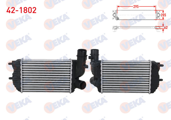 VEKA 42-1802 | Turbo Radyatörü (Intercooler) Fiat Ducato (230) 2.5 TDI 1994-2002