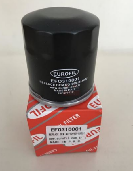 EUROFILTER EFO310001 | Yağ Filtresi Corolla 03-07 Corolla Auris Yaris Avensis 03-08 Avensis Camry Rav4 / Justy / Grand Vitara Ignıs Jımny Lıana Swift Sx4 13-Benzinli
