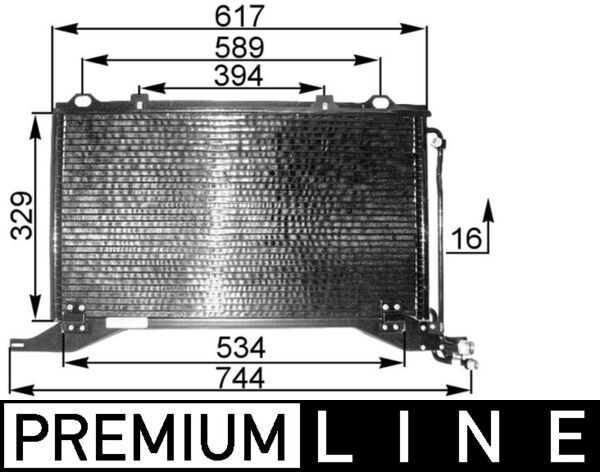 MAHLE AC208000P | Klima Radyatörü (610X321x16) W210 S210 E 200 E 200 CDI E 220 CDI M 111957 (Eno:8Fc351037171)
