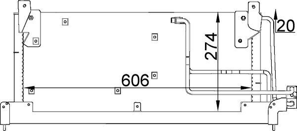 MAHLE AC223000S | Klima Radyatörü (606X274x20) Corsa B 10 12V 12 16V 14 16V 16 16V 17D 93-00 X10xe X12xe X14xe X16xe X17d (Eno:8Fc351037591)