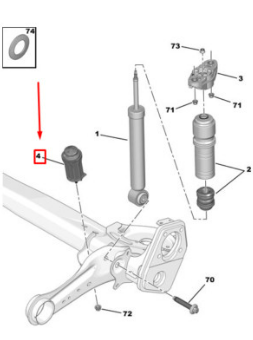 MOPAR (PSA) 9839267280 | Arka Travers Takozu Corsa F