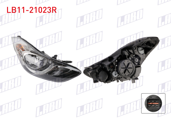 LABO LB11-21023R | Far Sağ Elektrikli Siyah Hyundai Elantra 11-14