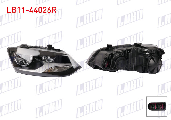 LABO LB11-44026R | Far Sağ Volkswagen Polo V (6R1, 6C1) 2009-2014