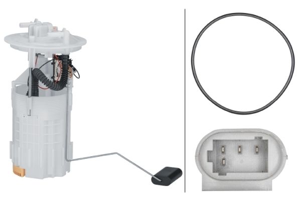 HELLA 8TF 358 303 241 | Yakıt Besleme Ünitesi,12V,Elektrikli,4-Kutuplu,Ren