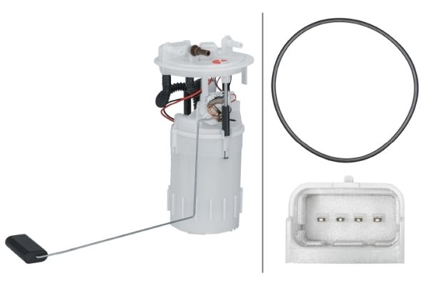 HELLA 8TF 358 303 251 | Yakıt Besleme Ünitesi,12V,Elektrikli,4-Kutuplu,Ren