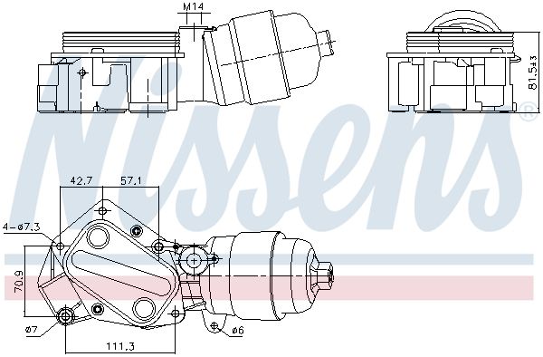 NISSENS 91357 | Yağ Soğutucu Komple (Fiat 500 500L Panda 0.9 Alfa Romeo Mıto 0.9)