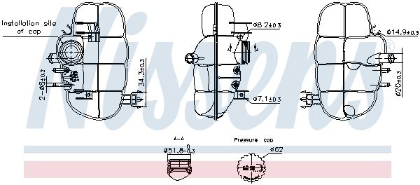 NISSENS 996237 | Yedek Su Deposu Opel Meriva A Kapaklı