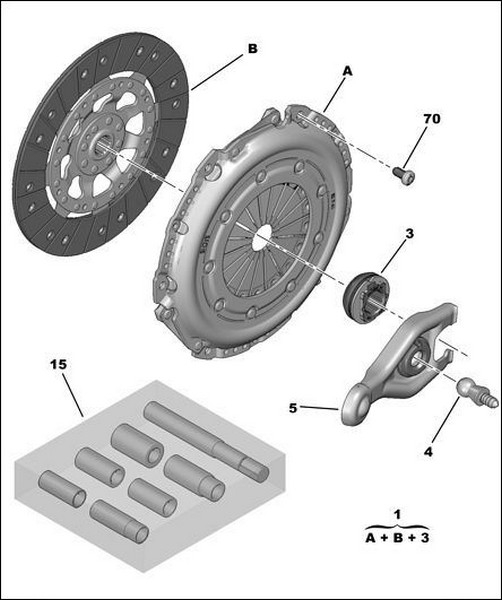 MOPAR (PSA) 2053.03 | Debriyaj Seti 307 308 508 C5 (X7) 1.6 HDI 07-