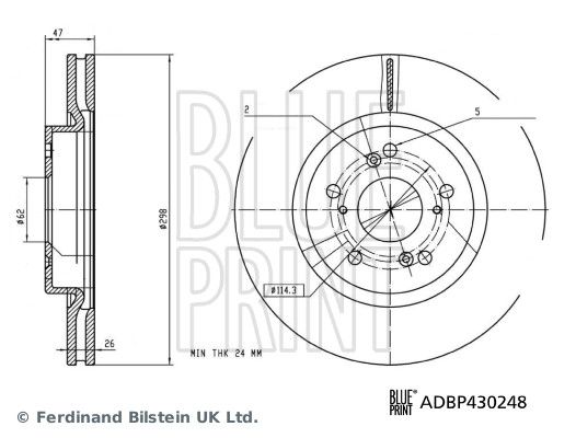 BLUEPRINT ADBP430248 | Byd Atto 3 24 > Ön Fren Diski | 2 Adet