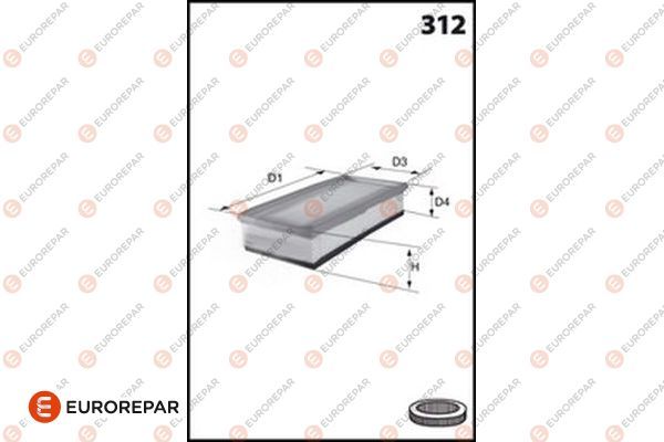 EUROREPAR 1682259280 | Hava Filtresi Süngerlı E1056l / Lx793